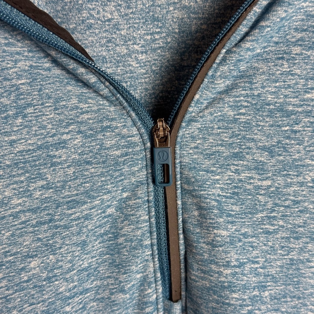 Lululemon Men’s Blue Quarter-Zip Pullover Long Sleeve Size L - Picture 3 of 7
